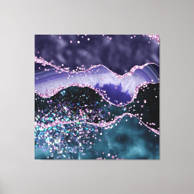 Toile *~* Ocean Agate PARTIES SCINTILLANT céleste AP8 (Recto)
