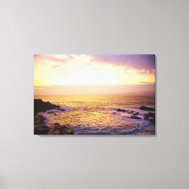 Toile Océan Atlantique au lever du soleil, vue depuis Po (Recto)