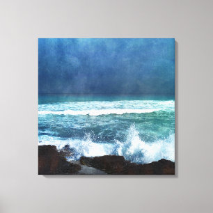 Toile Océan hawaïen Vagues Aqua Surf bleu Turquoise Lava