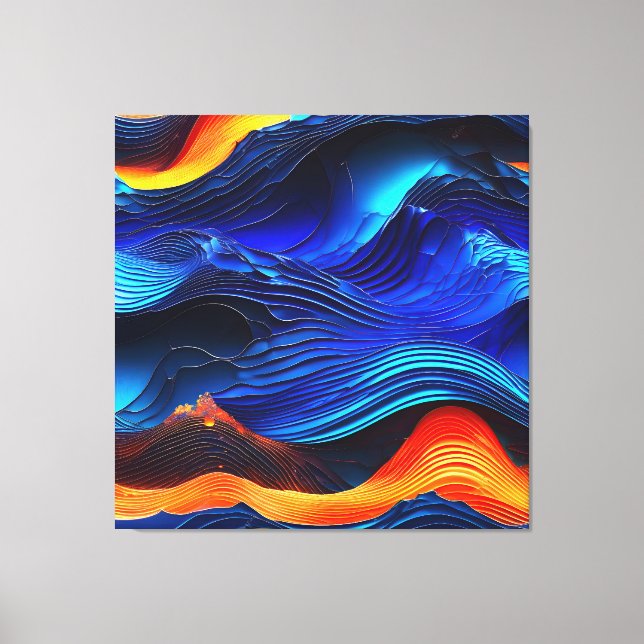 Toile Ocean Lava "Aquaflame" (Recto)