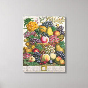 Toile Octobre, à partir de "Douze mois de fruits"