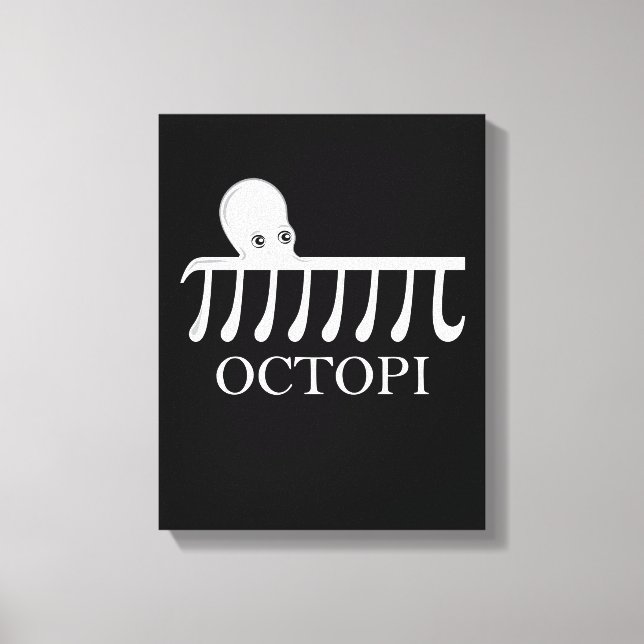 Toile Octopi - Funny Pi Octopus Math (Recto)