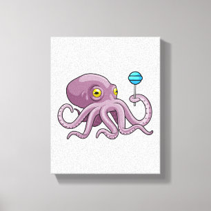 Toile Octopus avec Lollipop