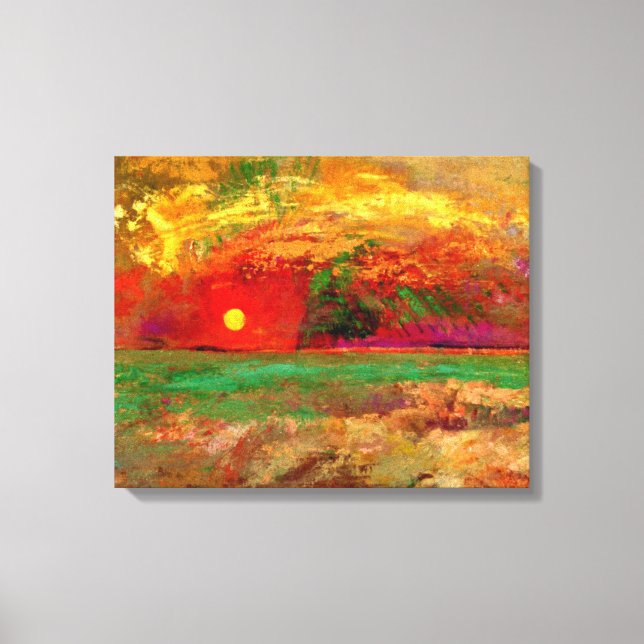 Toile Odilon Redon - Le coucher du soleil (Recto)