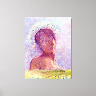 Toile Odilon Redon, les yeux clos 1889