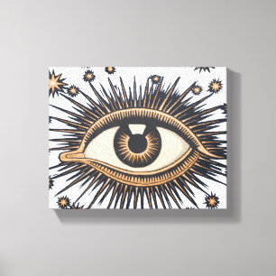 Toile Oeil étoile Lune Celeste Nouveau