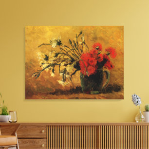 Toile Oeillets rouges et blancs par Vincent van Gogh