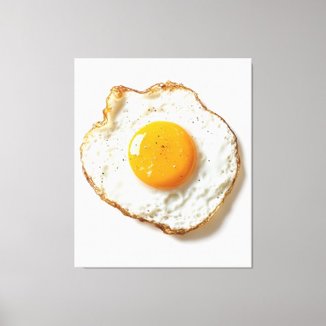 Toile Oeuf parfaitement frit avec des arêtes de croupe e (Recto)