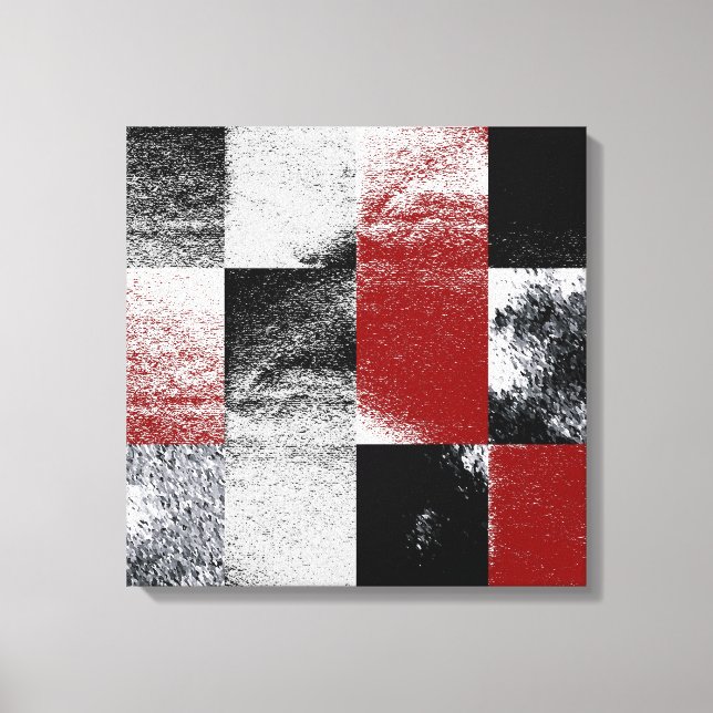 Toile Oeuvre Abstraite en pierre noire noire (Recto)