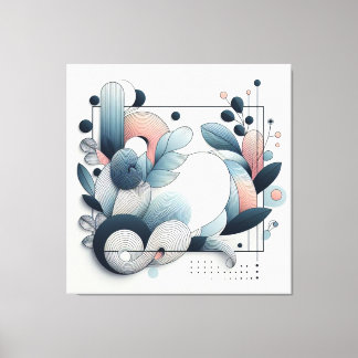 Toile Oeuvre botanique Abstraite