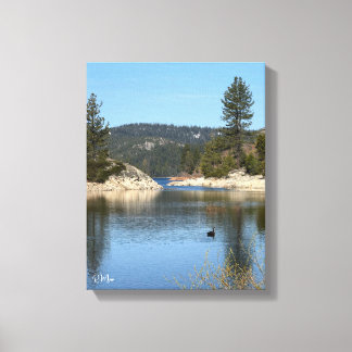 Toile Œuvre d'art du lac des cygnes