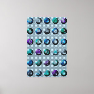 Toile Œuvre d'art murale à motif géométrique abstrait