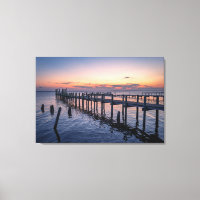 Œuvre d'art murale côtière – Coucher de soleil ser