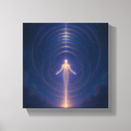 Toile Œuvre d'art murale Être de Lumière Céleste