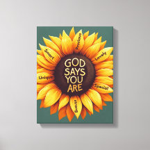 Œuvre d'art murale tournesol - Motivationnel