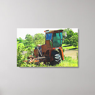 Toile Œuvre d'art numérique du tracteur du Midwest