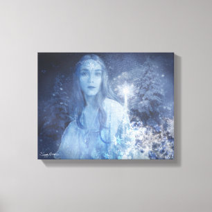 Toile Oeuvre d'Imaginaire de Noël de la Reine des neiges
