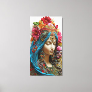 Toile Oeuvre féminine Divine Colorée