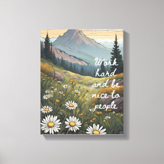Toile OEuvre murale motivante - Travaillez dur et soyez