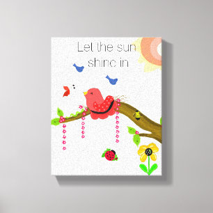 Toile Oiseau Capricieux avec Citation de Soleil
