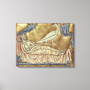 Toile Oiseau de Caladrius, réputé prévoir