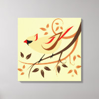 Oiseaux cardinaux du Nord