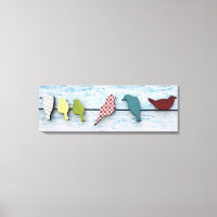 Oiseaux sur fil 36" x 12", 1,5"