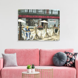 Toile Old Apple Box Café Aquarelle Petaluma+Calif,