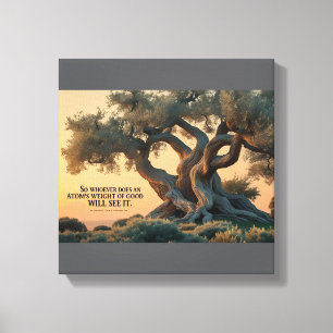 Toile Olive Tree avec Coran Verse
