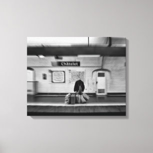Toile On fait du shopping bags in subway