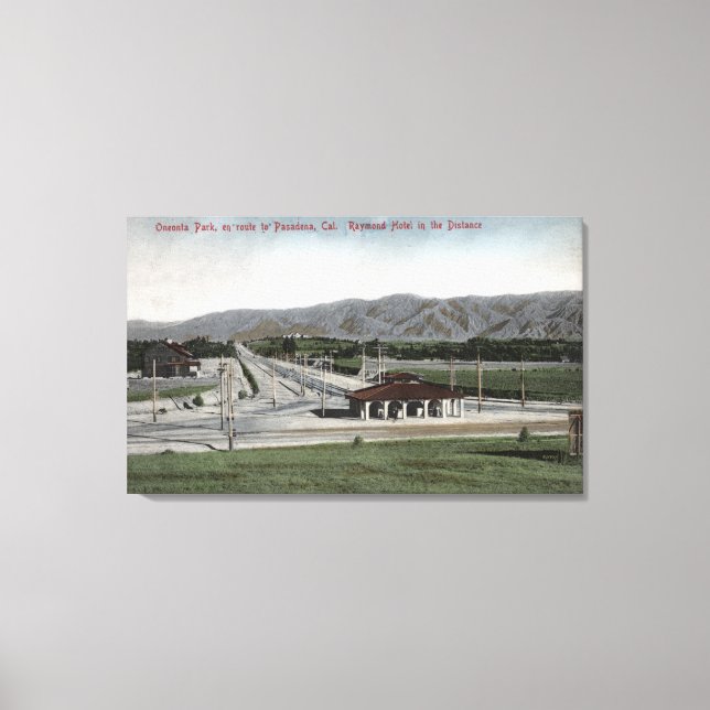 Toile Oneonta Park & Raymond Hotel (Recto)