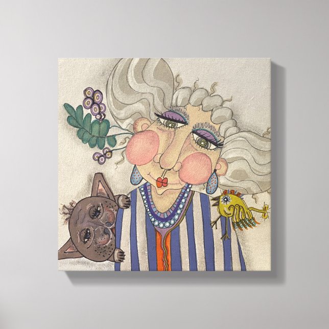Toile "Ooh La" Whimsical Portrait Canvas Imprimer (Recto)