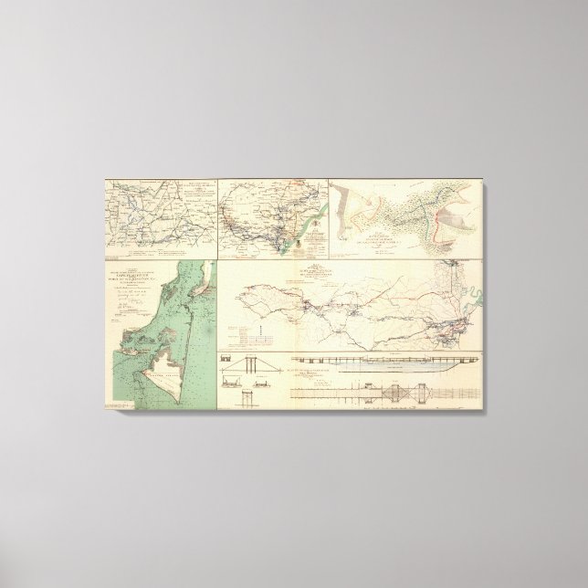 Toile Opérations de l'Armée de potomac (Recto)