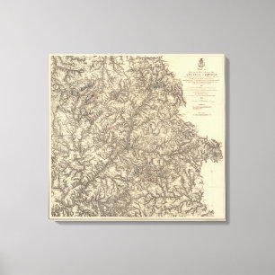Toile Opérations militaires de la campagne 3 d'Atlanta