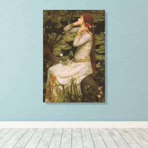 Toile Ophelia au bord de l'étang par John William Waterh