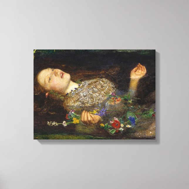 Toile Ophélie Peinture De John Everett Millais (Recto)