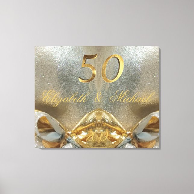 Toile Or du 50e anniversaire du Mariage Mariage d'or (Recto)
