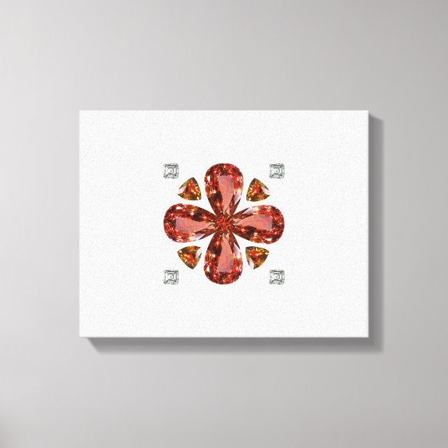 Toile Orange Gemstone Diamant Art, Orange (Recto)