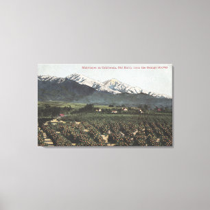 Toile Orange Grosses avec Old Baldy Mt à distance