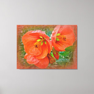 Toile Orange Hibiscus Fleurs