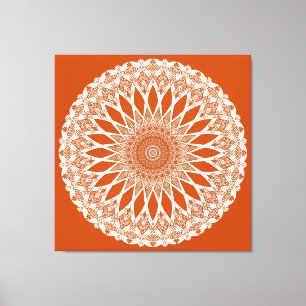 Toile Orange Squirrel Tristyns Mandala