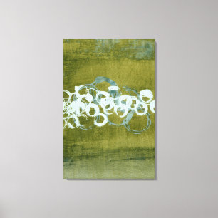 Toile Orbes vertes I