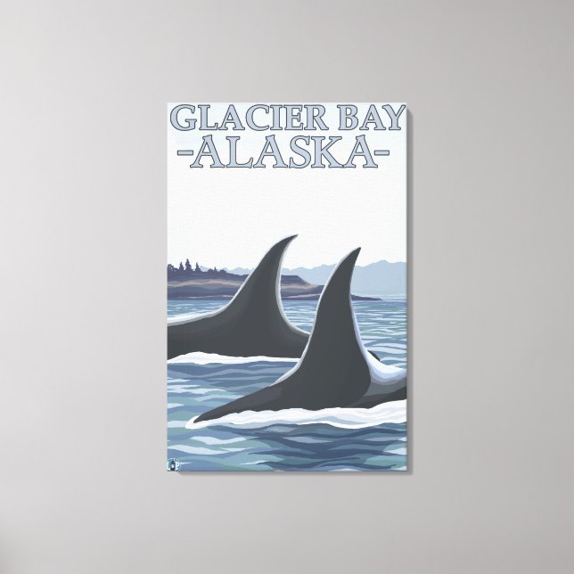 Toile Orca Whales #1 - Glacier Bay, Alaska (Recto)