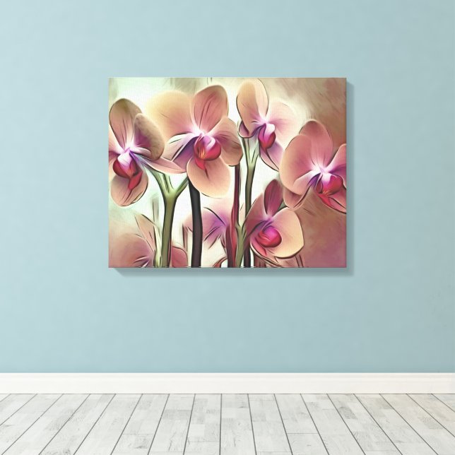 Toile Orchidées Design Moderne (Insitu (Plancher de Bois))