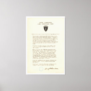 Toile Ordre du jour de Dwight D. Eisenhower (1944)