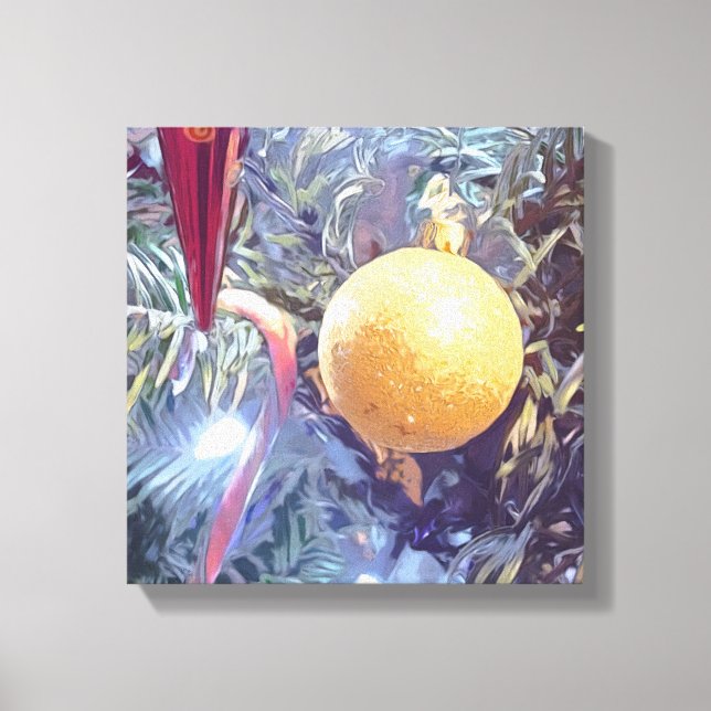 Toile Ornements de vacances en hiver (Recto)