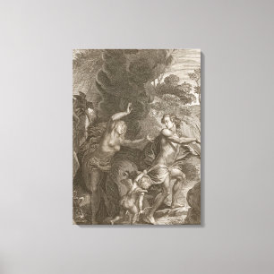 Toile Orphée, Eurydice principal hors d'enfer, regarde