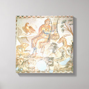 Toile Orphée jouant aux animaux, mosaïque romaine