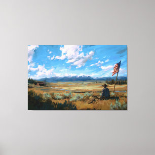 Toile Où le drapeau flotte encore 