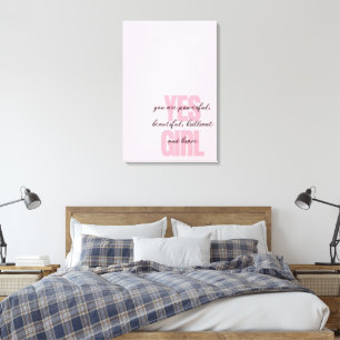 Toile Oui Fille Vous Êtes Belle Motivationnelle Fille Im